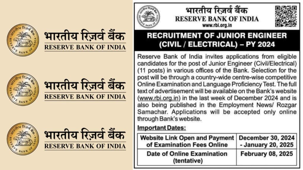 RBI JE Recruitment 2025